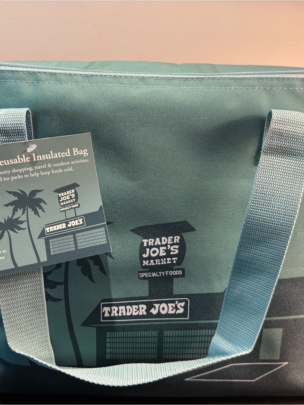 NWT-Trader Joe's Teal Insulated Tote Bag
